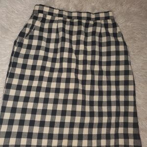 JH Collectibles Vintage 100% Wool Buffalo Checkered Pencil Skirt Fully Lined